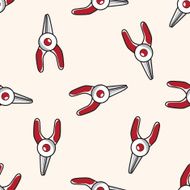 work tool pliers cartoon seamless pattern background N2