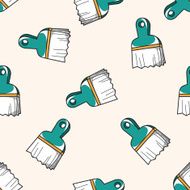 work tool brush cartoon seamless pattern background N2