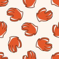 work tool glove cartoon seamless pattern background