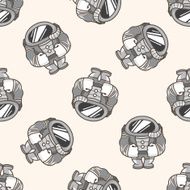 person character cartoon seamless pattern background