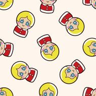 person character santa claus cartoon seamless pattern background