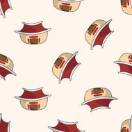 Building cartoon seamless pattern background N36