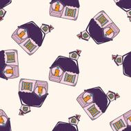 Building house cartoon seamless pattern background N71