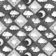 seamless vector pattern of weather icons paper