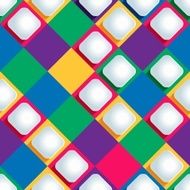 seamless pattern from paper rhombus on a colored background