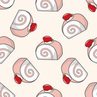 decorating cake icon 10 cartoon seamless pattern background N14