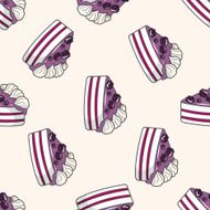 decorating cake icon 10 cartoon seamless pattern background N17