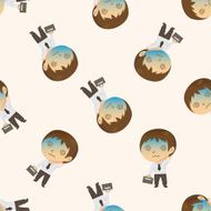 business people character cartoon seamless pattern background N4