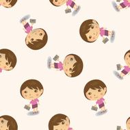 business people character cartoon seamless pattern background N6