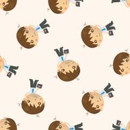 business people character cartoon seamless pattern background N9