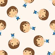 business people character cartoon seamless pattern background N10