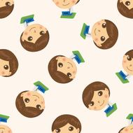 business people character cartoon seamless pattern background N12