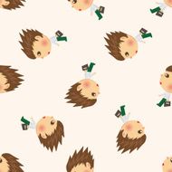 business people character cartoon seamless pattern background N13