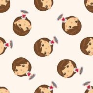 business people character cartoon seamless pattern background N14