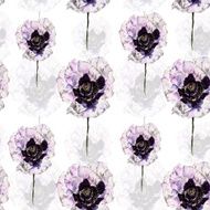 Seamless pattern with flowers Watercolor illustration N16