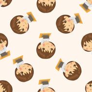 business people character cartoon seamless pattern background N16