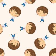 business people character cartoon seamless pattern background N17