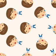 business people character cartoon seamless pattern background N18