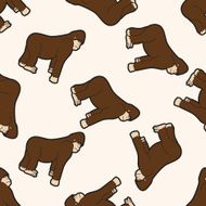 animal gorilla cartoon seamless pattern background