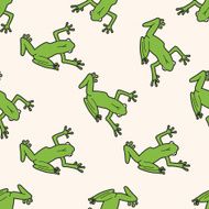 animal frog cartoon seamless pattern background N6