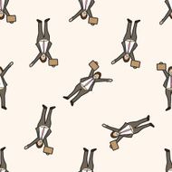 Office workers cartoon seamless pattern background N97