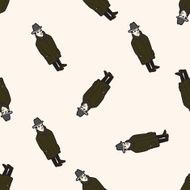 person character cartoon seamless pattern background N9