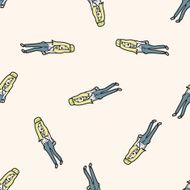 person character cartoon seamless pattern background N10