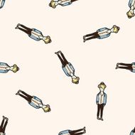 person character cartoon seamless pattern background N12