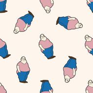 person character cartoon seamless pattern background N13