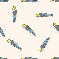 person character cartoon seamless pattern background N14