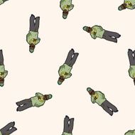 person character cartoon seamless pattern background N15