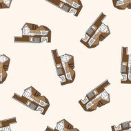 Building house cartoon seamless pattern background N86