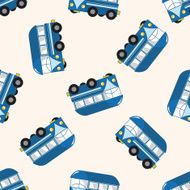 transportation bus cartoon seamless pattern background N3