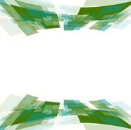 Green motion squares on white