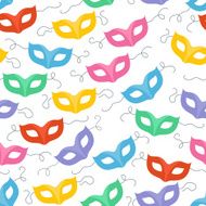 Colorful masquerade carnival masks seamless pattern