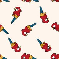 animal parrot cartoon seamless pattern background