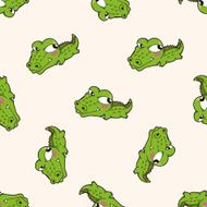 animal crocodile cartoon seamless pattern background
