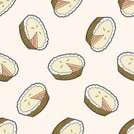 pie cartoon seamless pattern background N2