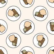 steak cartoon seamless pattern background N2