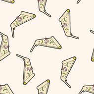 american food theme pizza cartoon seamless pattern background