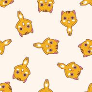 animal cat cartoon seamless pattern background N30
