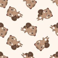 animal squirrel cartoon seamless pattern background N4