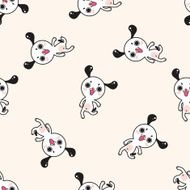 animal dog cartoon seamless pattern background N67