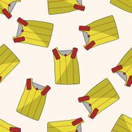 Fishing clothes cartoon seamless pattern background