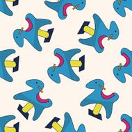 Amusement park facilities cartoon seamless pattern background N139