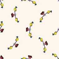 Amusement park facilities cartoon seamless pattern background N141