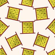 Amusement park facilities cartoon seamless pattern background N144