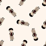mafia cartoon seamless pattern background N34