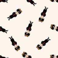 mafia cartoon seamless pattern background N35
