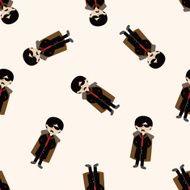 mafia cartoon seamless pattern background N36